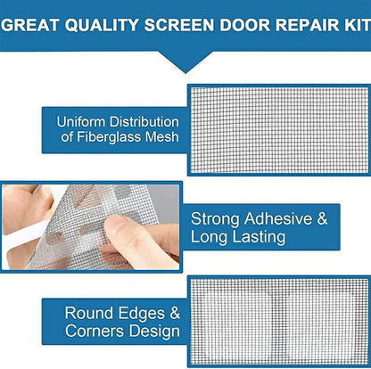 Window Screen Mesh Hole Repair Kit Patch Adhesive