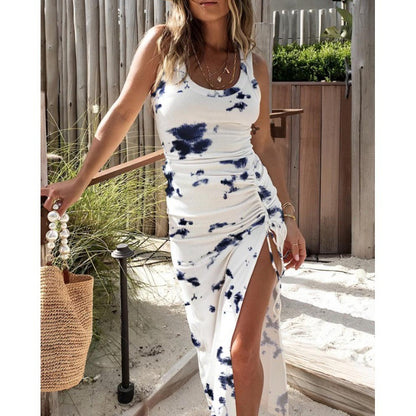 Fashion Waist-controlled Slimming Sexy Split Vest Dress