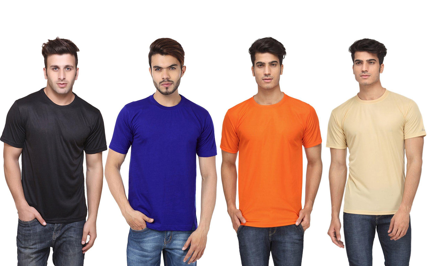 DRI - FIT Round Neck Men's T-shirt (Pack of 4)
