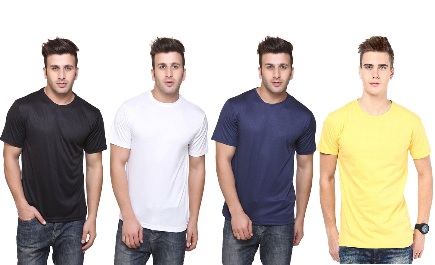 DRI - FIT Round Neck Men's T-shirt (Pack of 4)