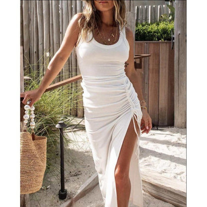 Fashion Waist-controlled Slimming Sexy Split Vest Dress